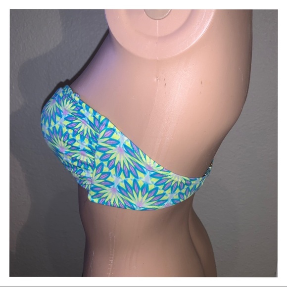 Victoria’s Secret Lime Green / Teal Bikini Top Size Small - Picture 5 of 5